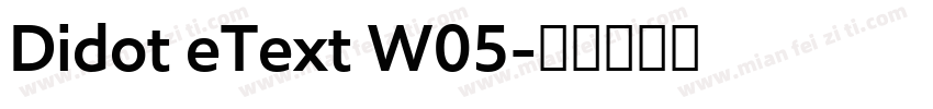 Didot eText W05字体转换